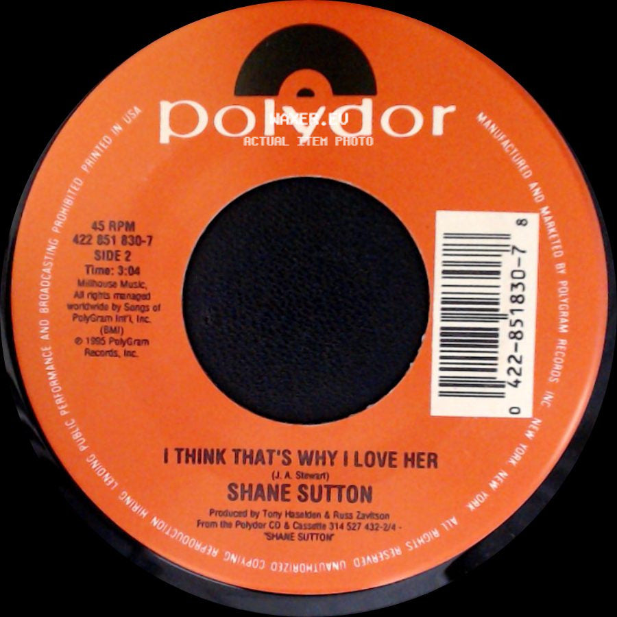 Shane Sutton - I've Got Your Number / I Think That's Why I Love Her side B