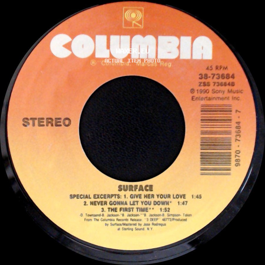 Surface (With Love Voice): Regina Belle / Surface - All I Want Is You / Unknown Title B side B
