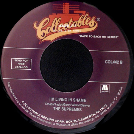 The Supremes - I'm Living In Shame / Someday We'll Be Together side A