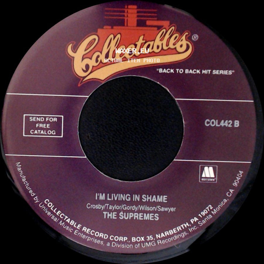 The Supremes - Someday We'll Be Together / I'm Living In Shame side B