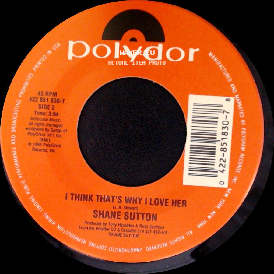 Shane Sutton - I've Got Your Number / I Think That's Why I Love Her side B