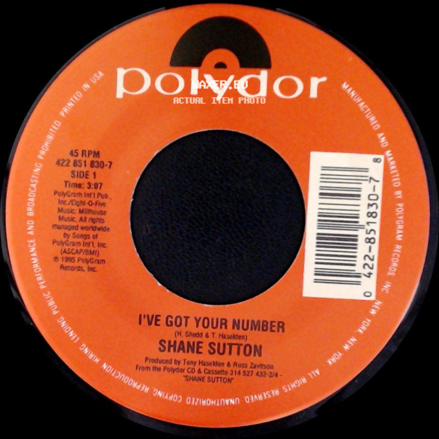 Shane Sutton - I've Got Your Number / I Think That's Why I Love Her side A