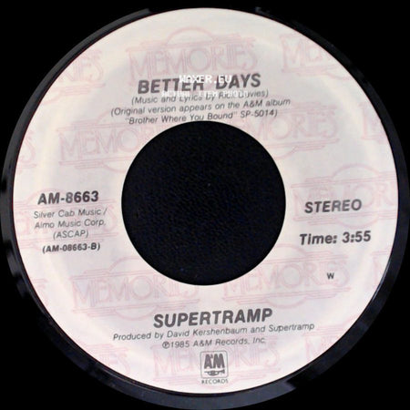 Supertramp - Better Days / Cannonball side A
