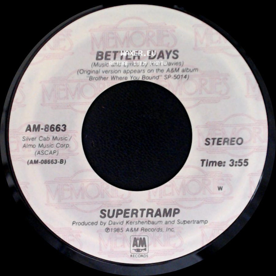 Supertramp - Cannonball / Better Days side B