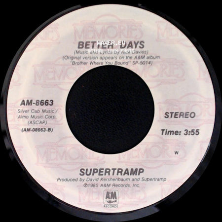 Supertramp - Better Days / Cannonball side A