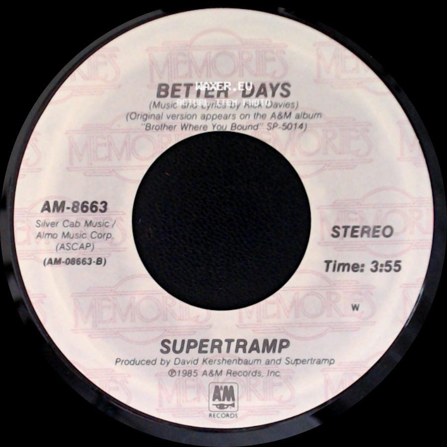 Supertramp - Better Days / Cannonball side A