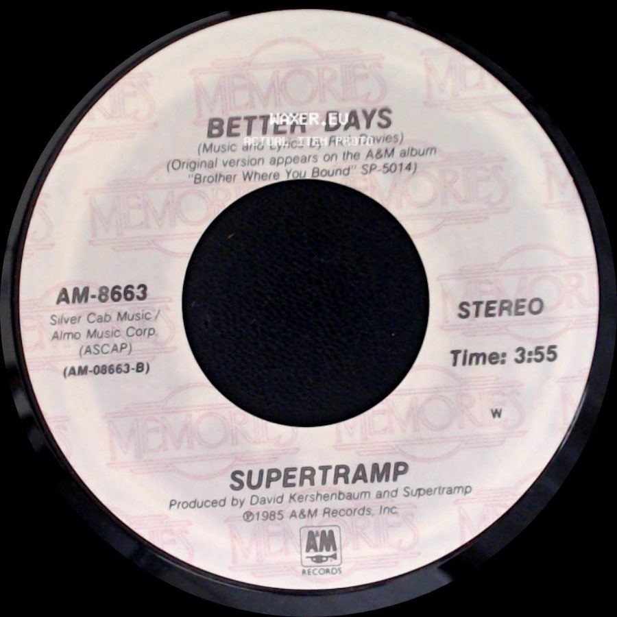 Supertramp - Cannonball / Better Days side B