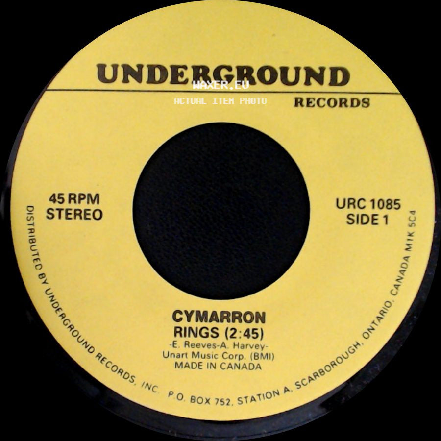 Cymarron / Michel Pagliaro - Rings (2:45) / What The Hell I Got (3:21) side A