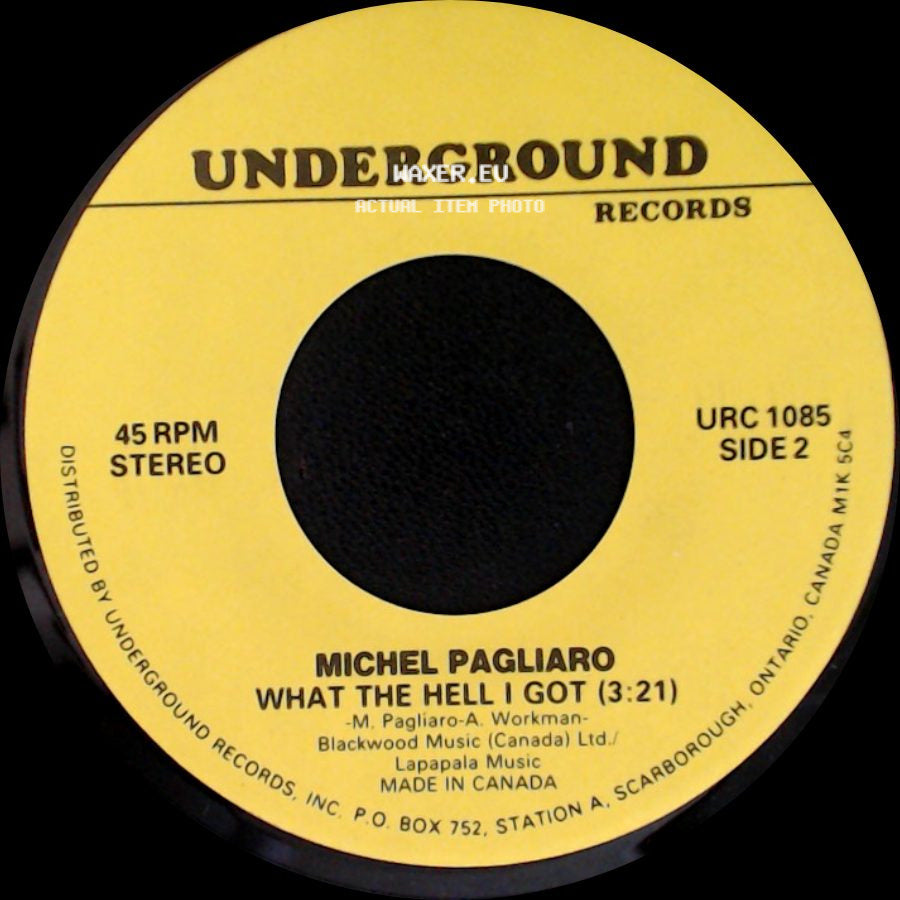 Cymarron / Michel Pagliaro - Rings (2:45) / What The Hell I Got (3:21) side B