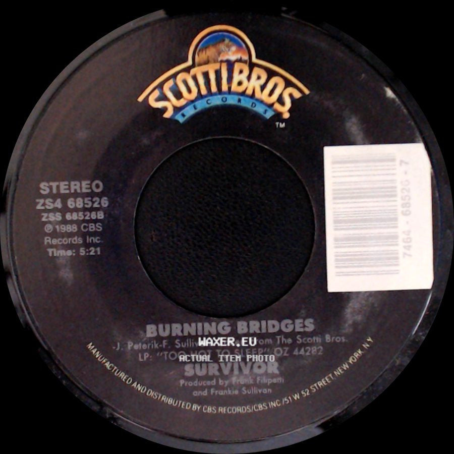 Survivor - Burning Bridges / Across The Miles side A