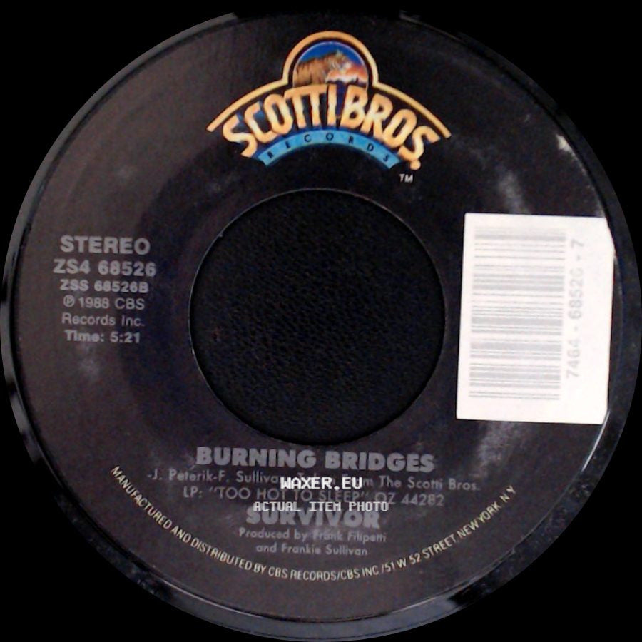 Survivor - Across The Miles / Burning Bridges side B