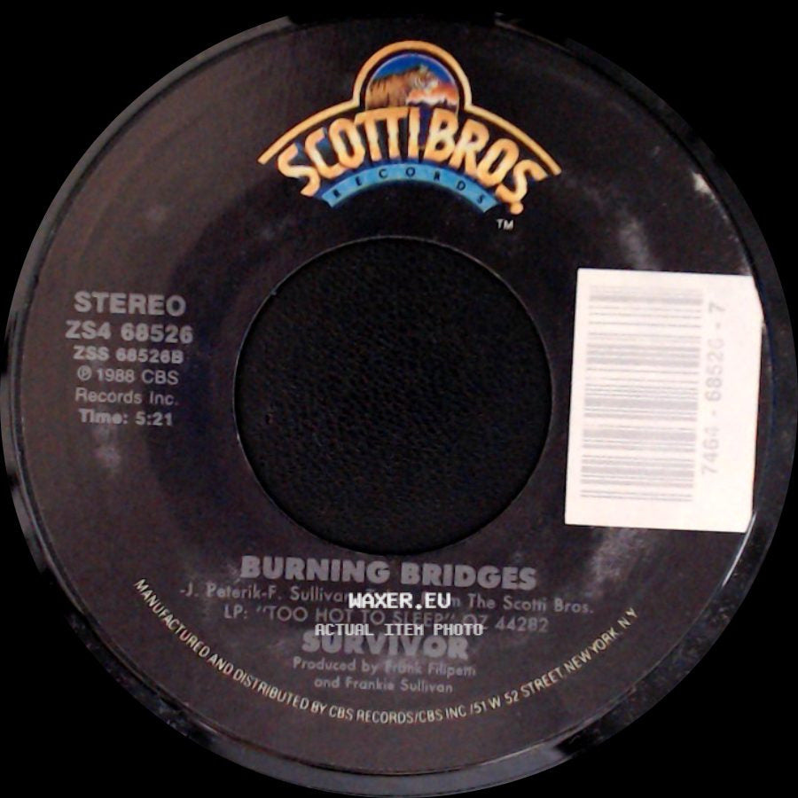 Survivor - Burning Bridges / Across The Miles side A