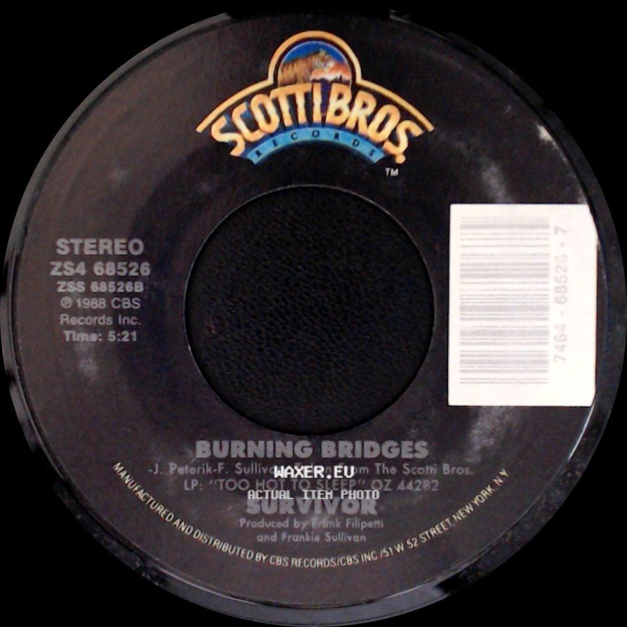 Survivor - Across The Miles / Burning Bridges side B