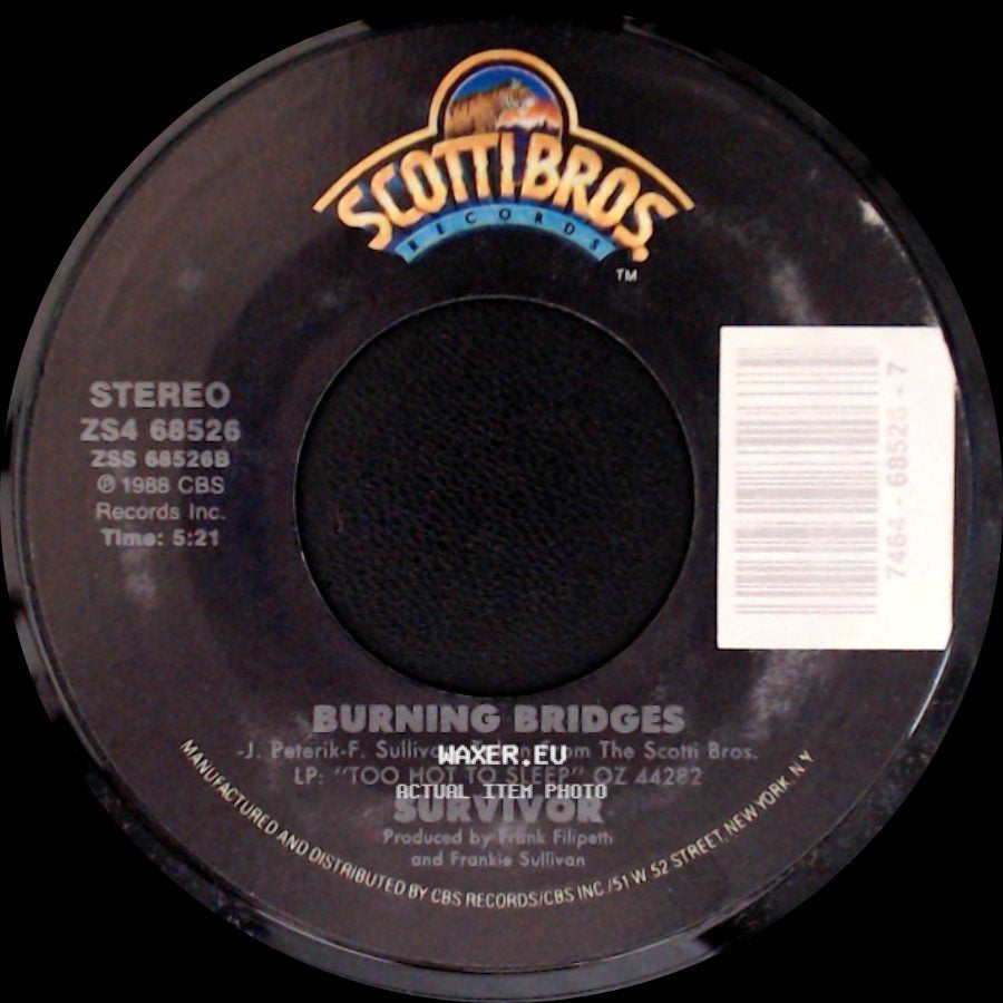 Survivor - Burning Bridges / Across The Miles side A