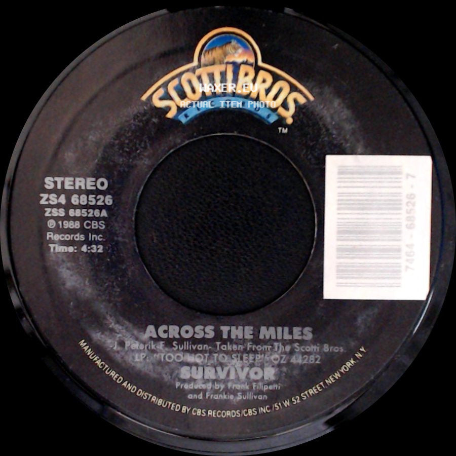 Survivor - Burning Bridges / Across The Miles side B
