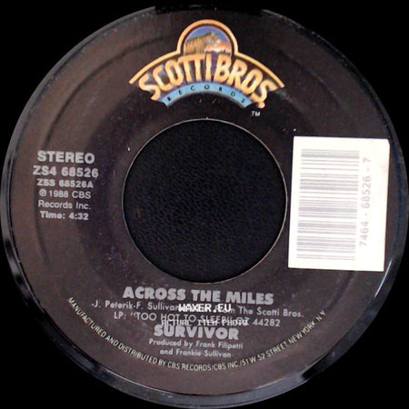 Survivor - Burning Bridges / Across The Miles side B