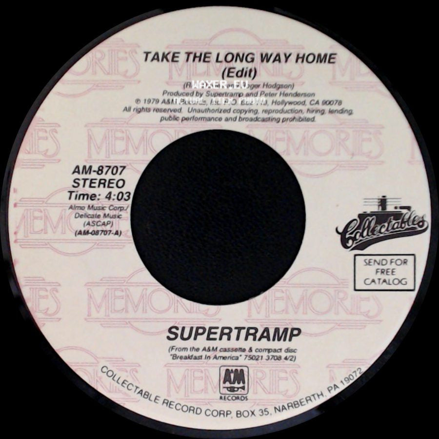 Supertramp - Take The Long Way Home (Edit) / It's Raining Again side A