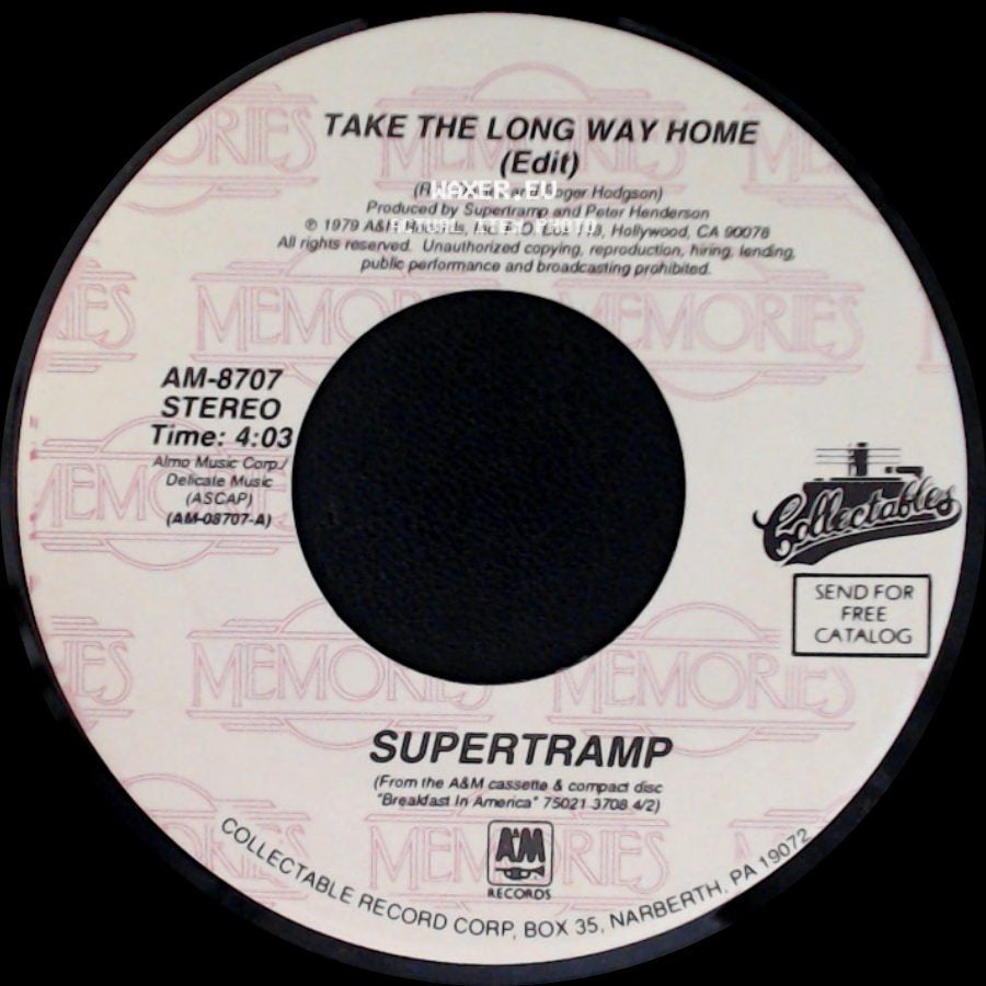 Supertramp - It's Raining Again / Take The Long Way Home (Edit) side B