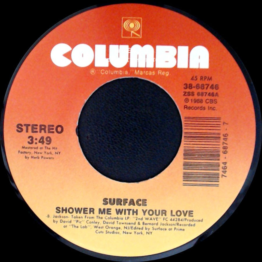 Surface - Shower Me With Your Love / Shower Me With Your Love (Instrumental) side A
