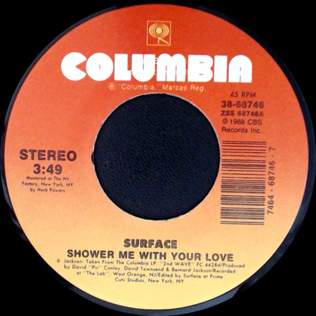 Surface - Shower Me With Your Love / Shower Me With Your Love (Instrumental) side A