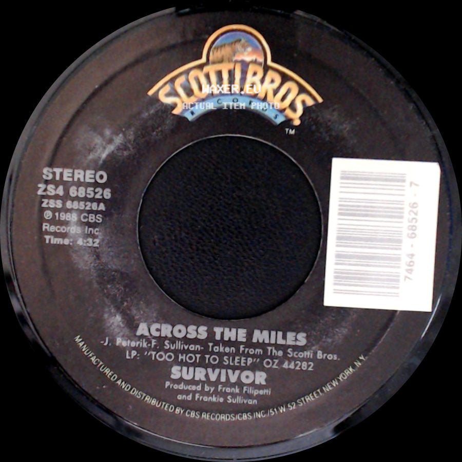 Survivor - Burning Bridges / Across The Miles side B