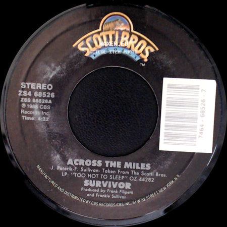 Survivor - Burning Bridges / Across The Miles side B