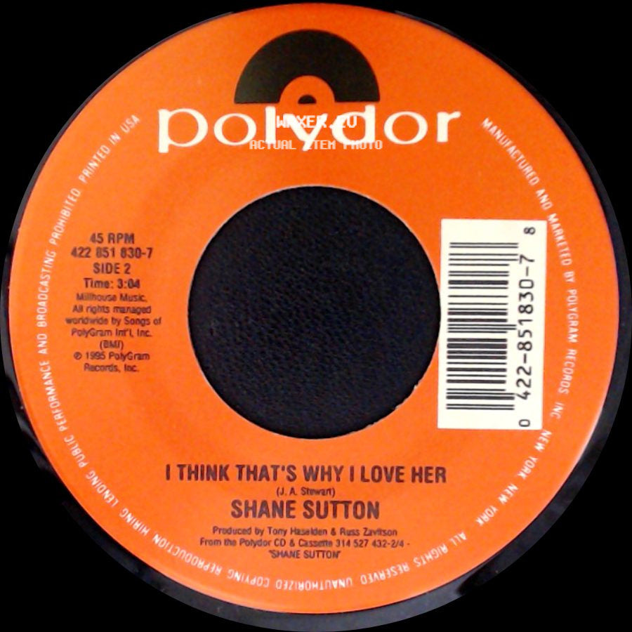 Shane Sutton - I've Got Your Number / I Think That's Why I Love Her side B