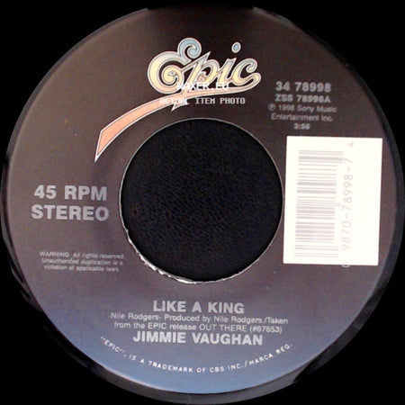 Jimmie Vaughan - Like A King / Motor Head Baby side A