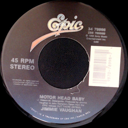 Jimmie Vaughan - Like A King / Motor Head Baby side B