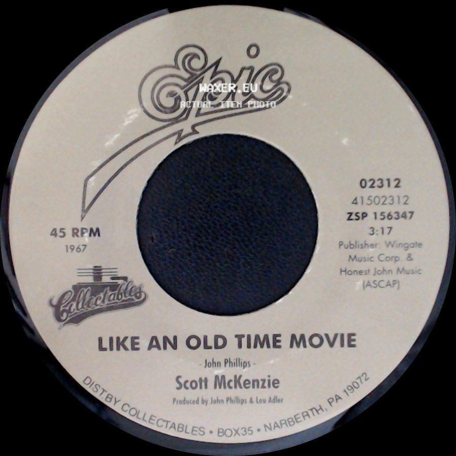 Scott Mckenzie - Like An Old Time Movie / San Francisco (Be Sure To Wear Some Flowers In Your Hair) side A