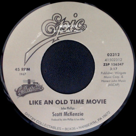 Scott Mckenzie - Like An Old Time Movie / San Francisco (Be Sure To Wear Some Flowers In Your Hair) side A