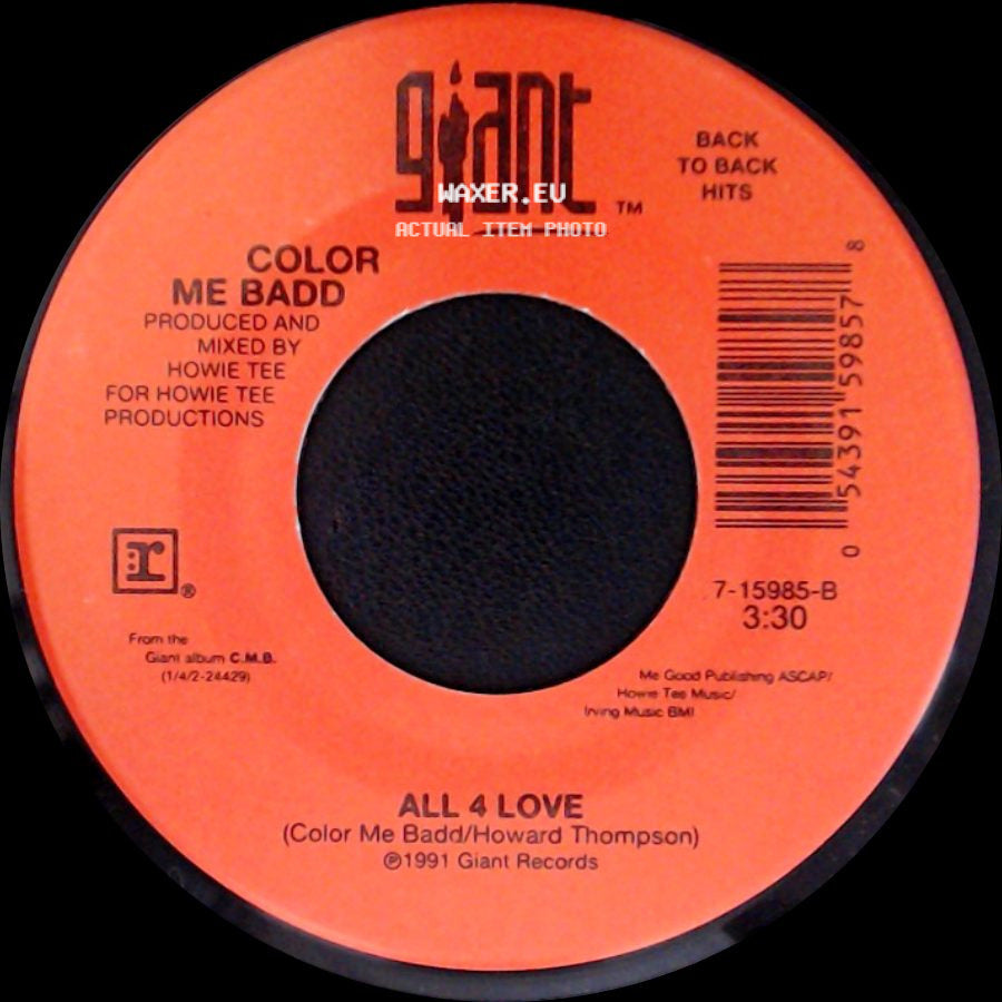 Color Me Badd - I Adore Mi Amor / All 4 Love side B