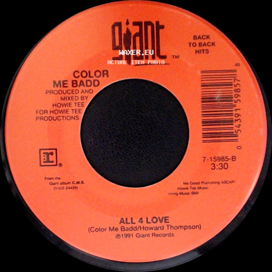 Color Me Badd - I Adore Mi Amor / All 4 Love side B