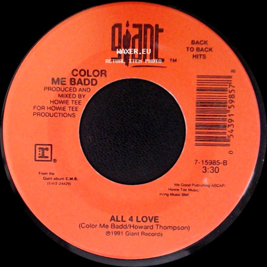 Color Me Badd - I Adore Mi Amor / All 4 Love side B