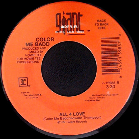 Color Me Badd - I Adore Mi Amor / All 4 Love side B