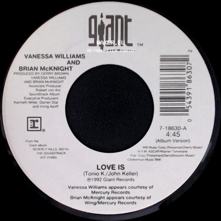 Vanessa Williams And Brian Mcknight - Love Is / Love Is side A
