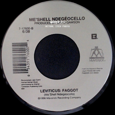 Me'shell Ndegeocello - Who Is He And What Is He To You / Leviticus: Faggot side B