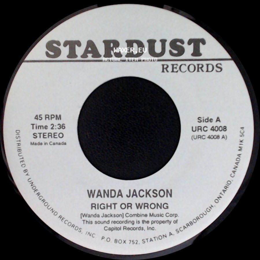 Wanda Jackson - Right Or Wrong / Let's Have A Party side A