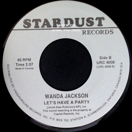 Wanda Jackson - Right Or Wrong / Let's Have A Party side B