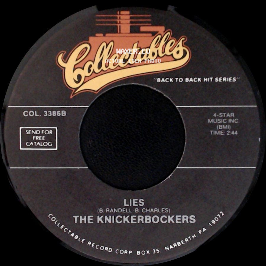 Jan And Dean / The Knickerbockers - Heart And Soul / Lies side B