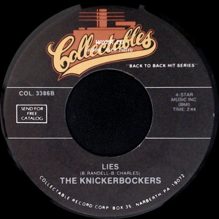 The Knickerbockers / Jan And Dean - Lies / Heart And Soul side A