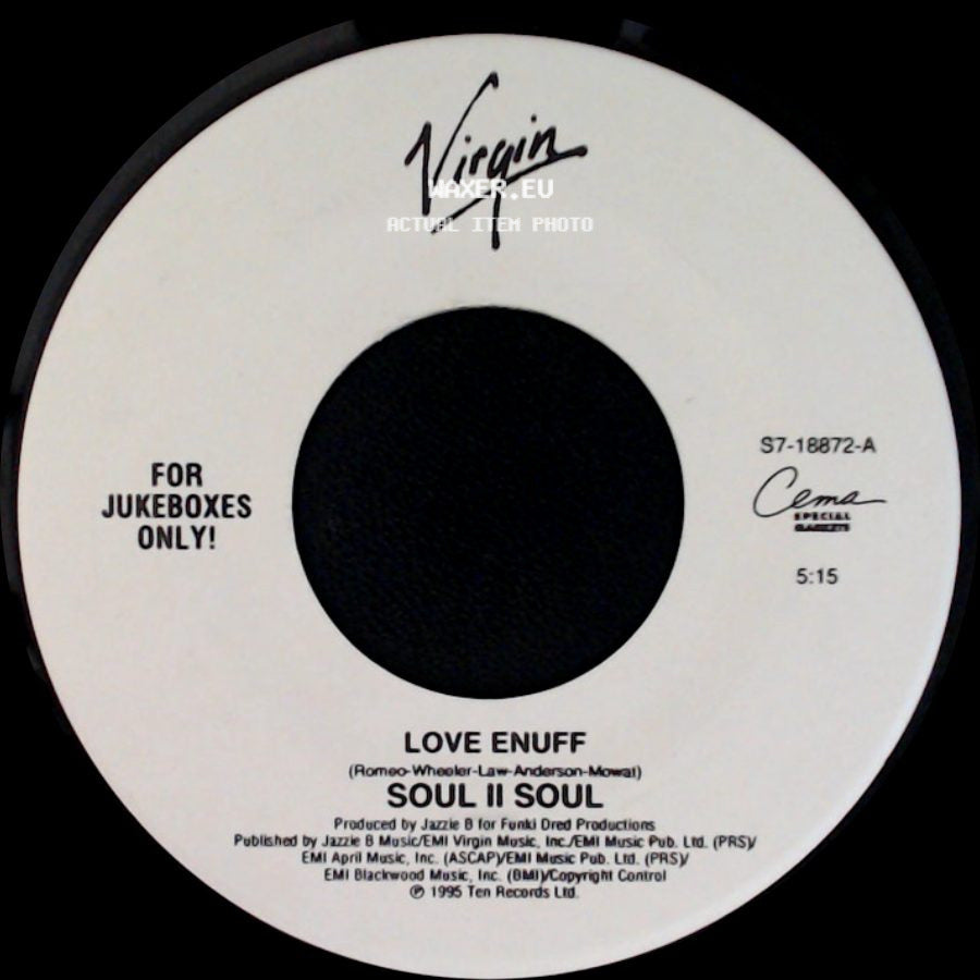 Soul Ii Soul - Love Enuff / Pride side A