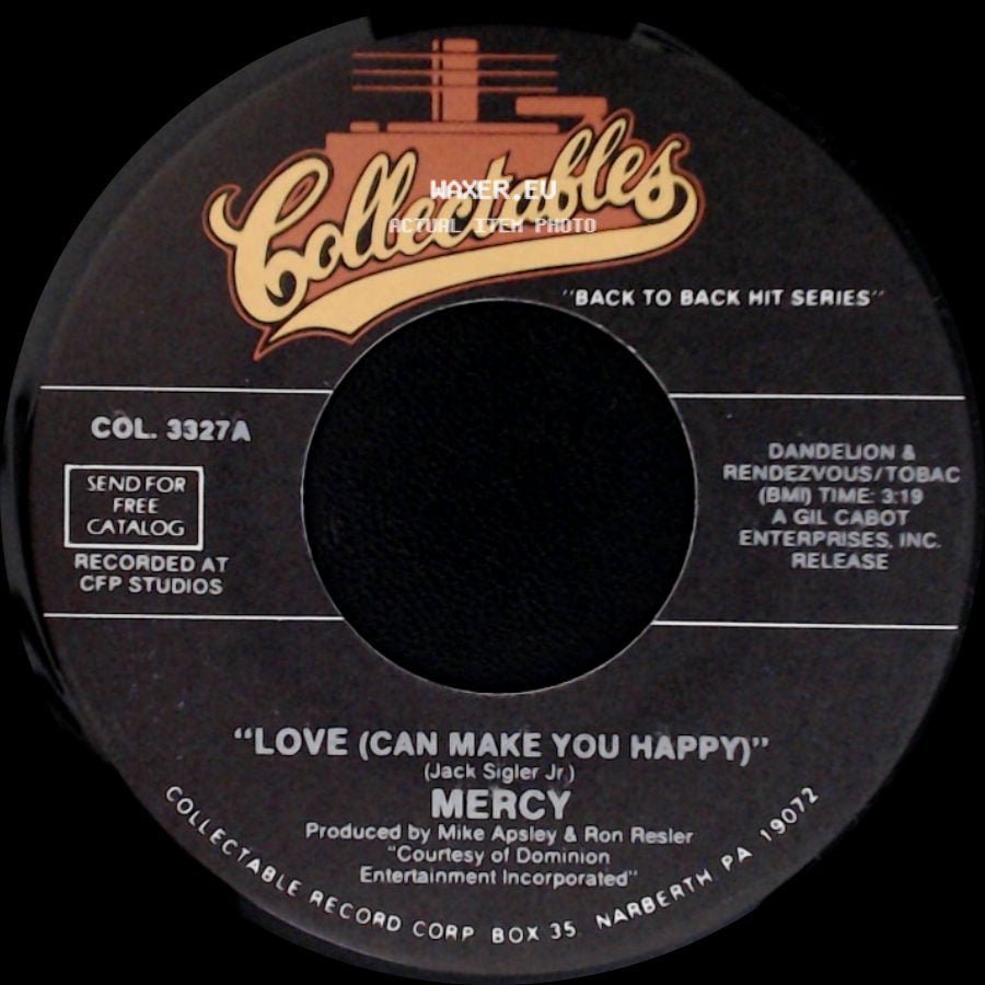 Mercy - Oh How Happy / Shades Of Blue / Love (Can Make You Happy) side B