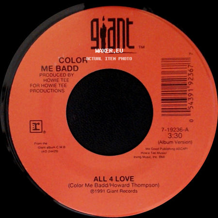 Color Me Badd - Color Me Badd / All 4 Love side B
