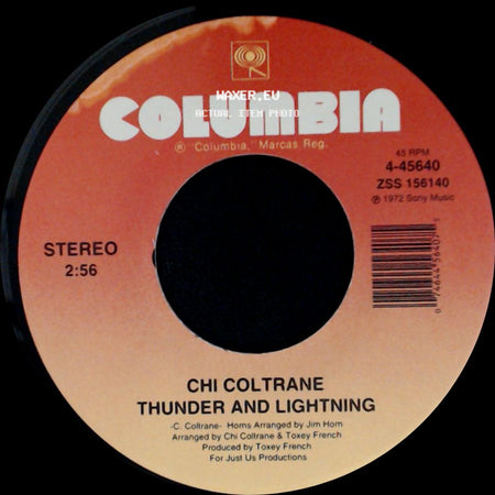 Chi Coltrane - Thunder And Lightning / Time To Come In side A