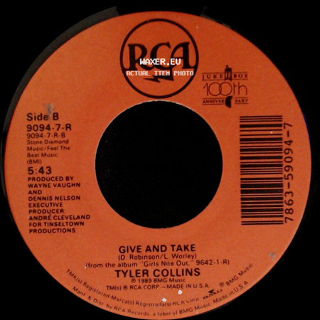Tyler Collins - Whatcha Gonna Do (Single Edit) / Give And Take side B