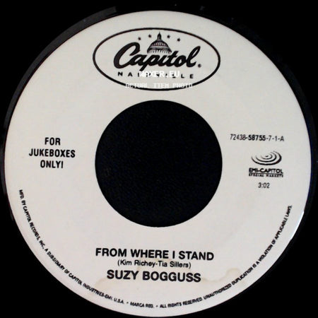 Suzy Bogguss - I Wish Hearts Would Break / From Where I Stand side B