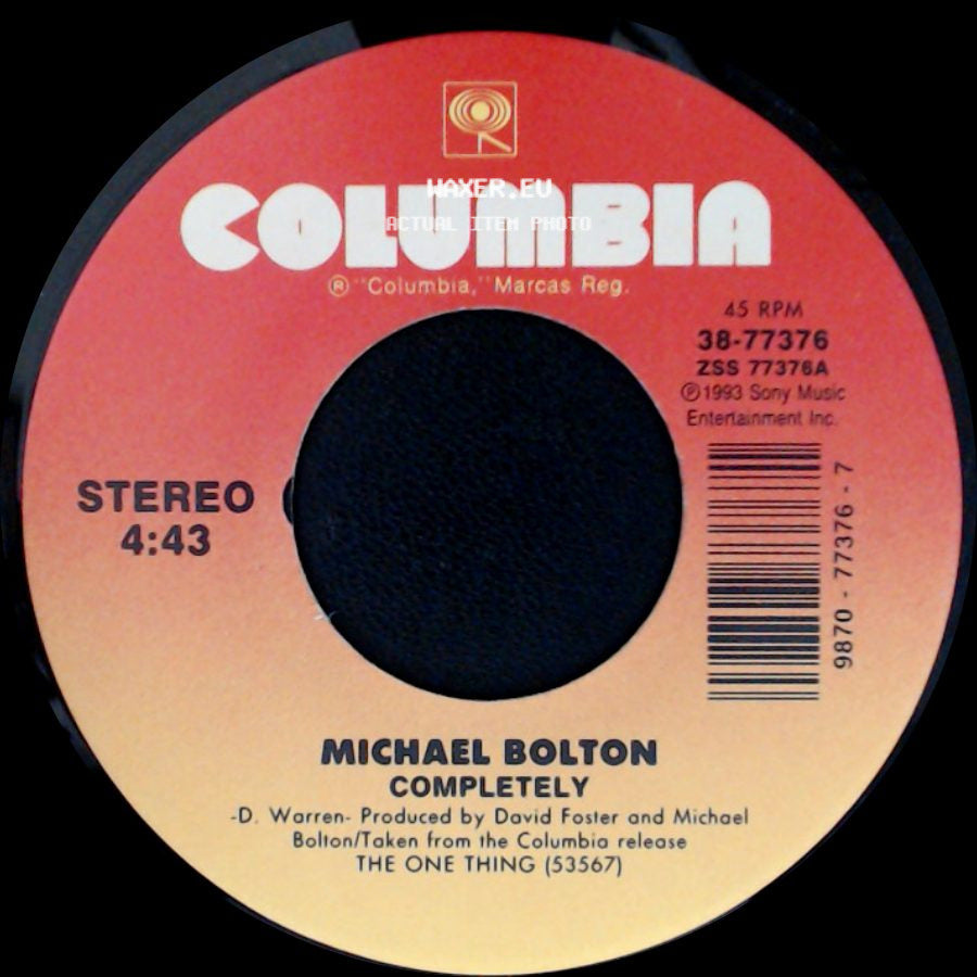 Michael Bolton - Completely / That's What Love Is All About (Live From Wembley Arena) side A