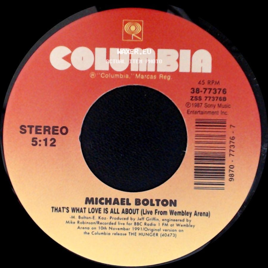 Michael Bolton - Completely / That's What Love Is All About (Live From Wembley Arena) side B