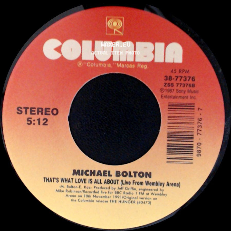 Michael Bolton - Completely / That's What Love Is All About (Live From Wembley Arena) side B
